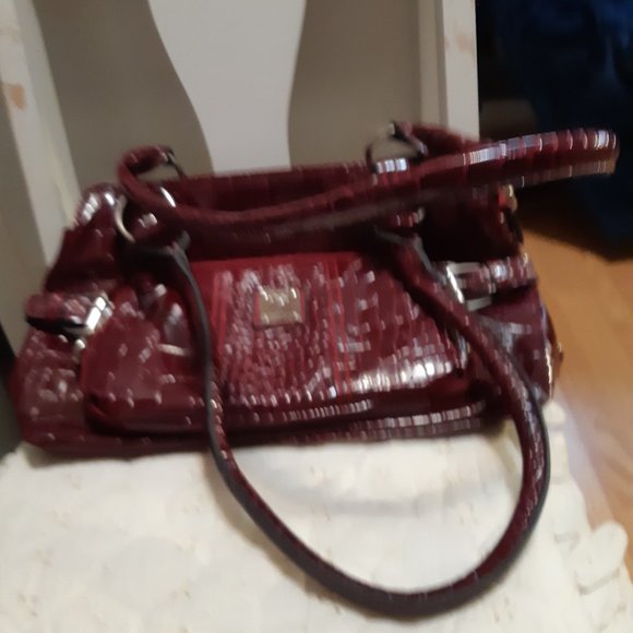 Burgundy/Maroon Purse Handbag Richardo Beverly Hills Medium Size - Picture 7 of 8